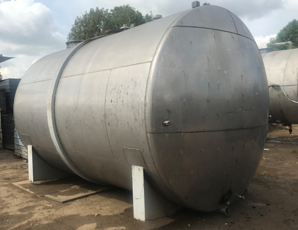 Used 6,000 gallon stainless steel tank horizontal